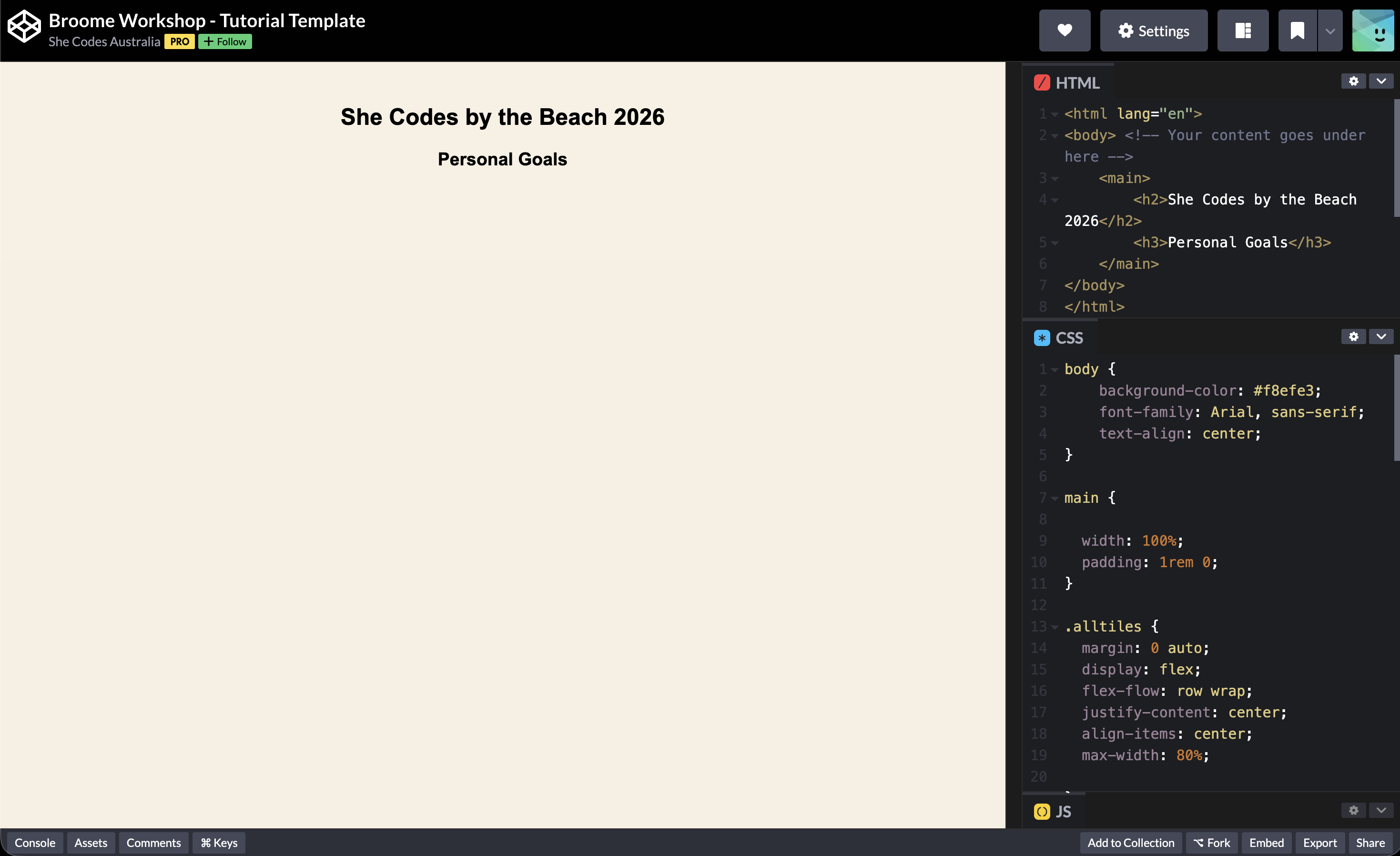 Screenshot of webpage with h1, h2 and h3 elements.